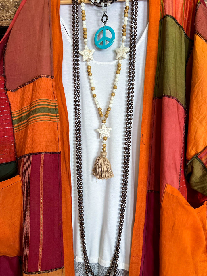 The Power of Joy Boho Patchwork Kimono Multi-Color