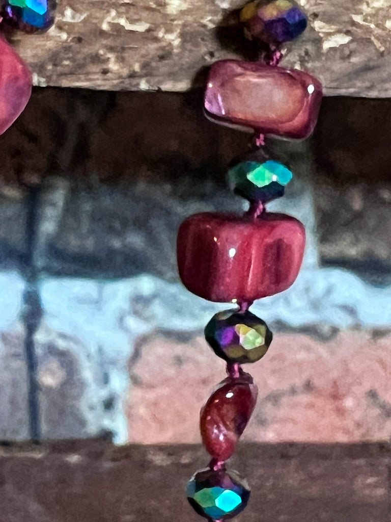 NECKLACE MAUVE RUST