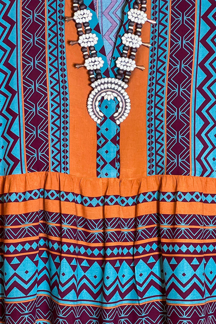 SANTA FE WONDERFUL BROWN & TURQUOISE TUNIC