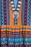 BOHEMIAN FREE SOUL OVERSIZED TOP IN BROWN & TURQUOISE