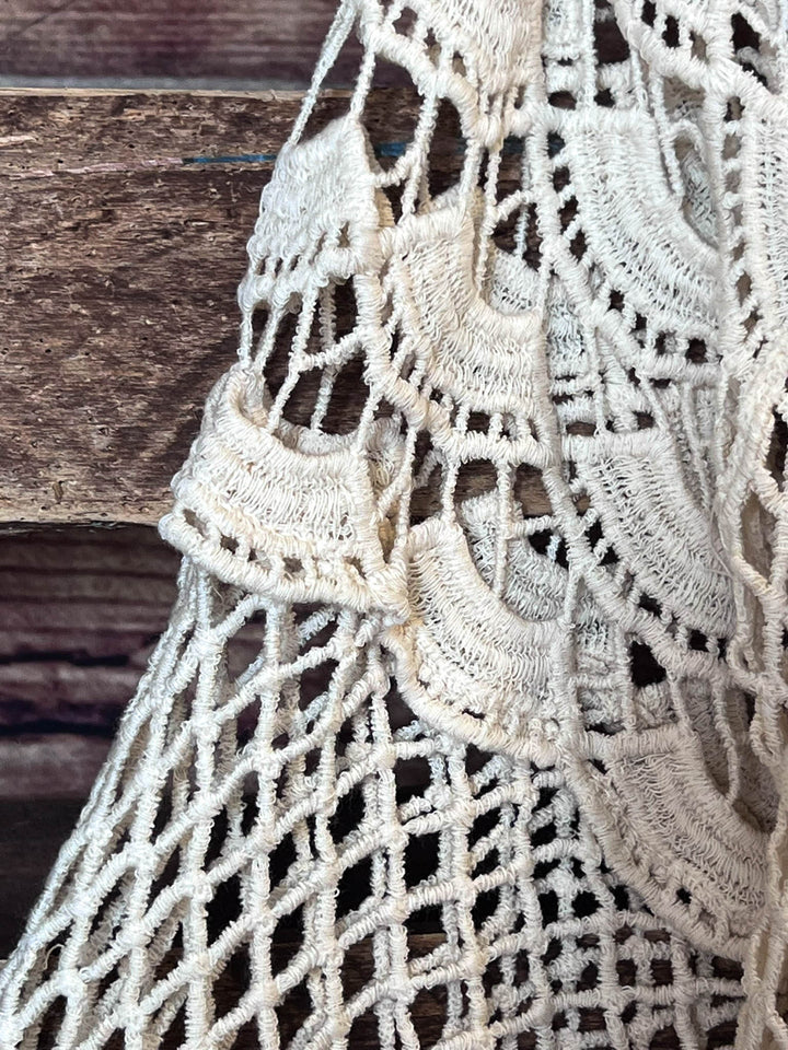 LOVELY DAYS CROCHET CARDIGAN IN BEIGE NATURAL