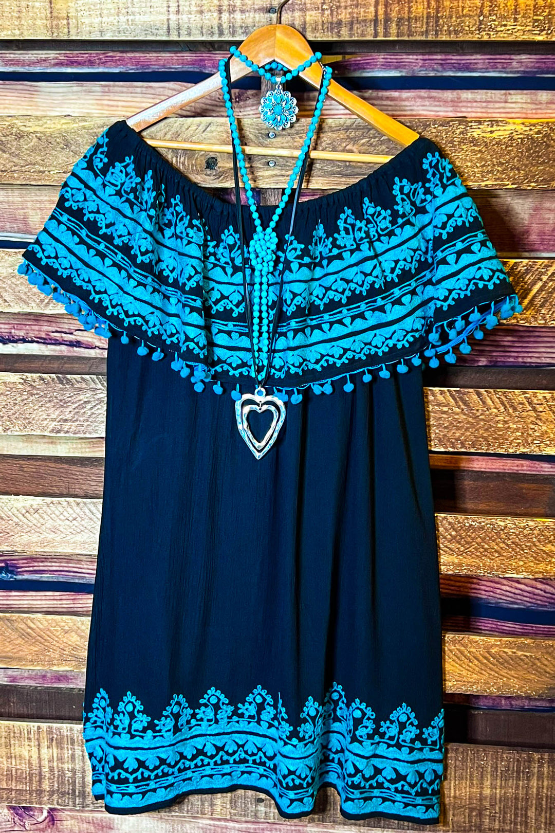 Sunset Muse Dress in Black & Turquoise – Life is Chic Boutique