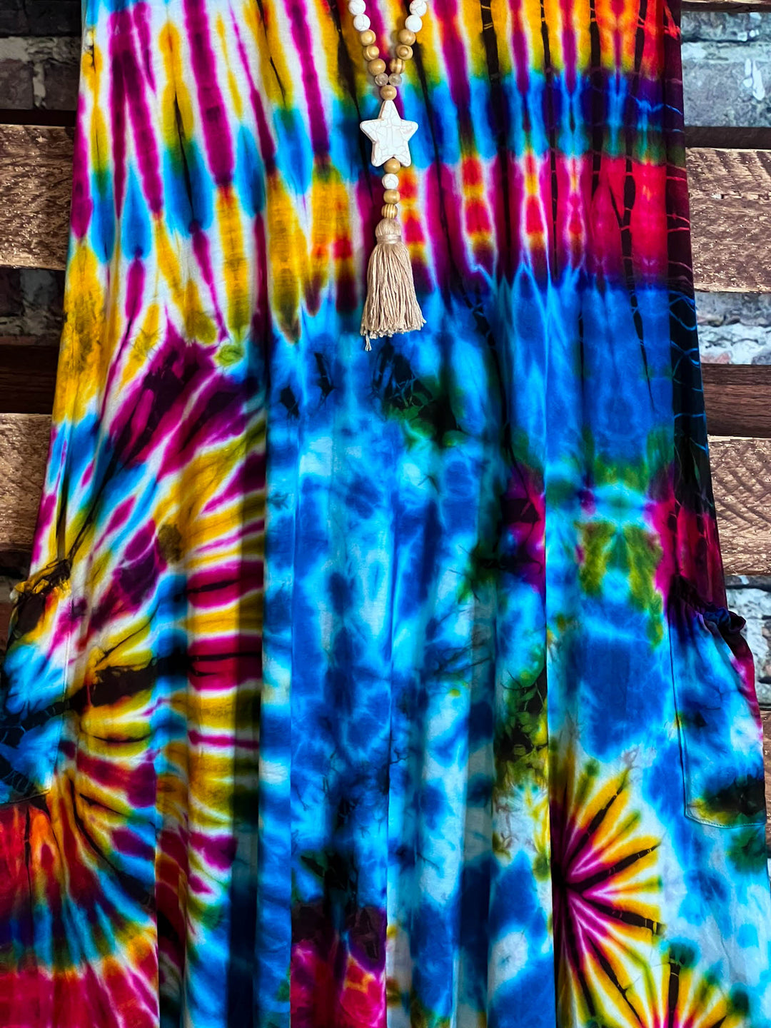 ALL FOR THE BEST TIE DYE DRESS MULTI-COLOR