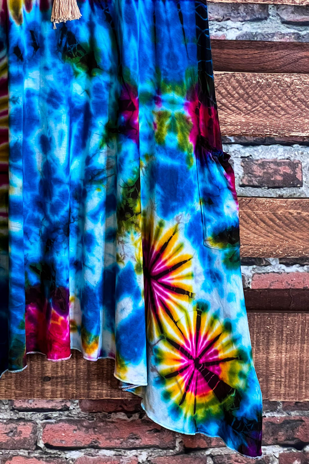 ALL FOR THE BEST TIE DYE DRESS MULTI-COLOR