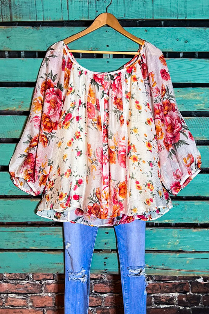 MOMENT TO REMEMBER FLORAL VINTAGE TUNIC