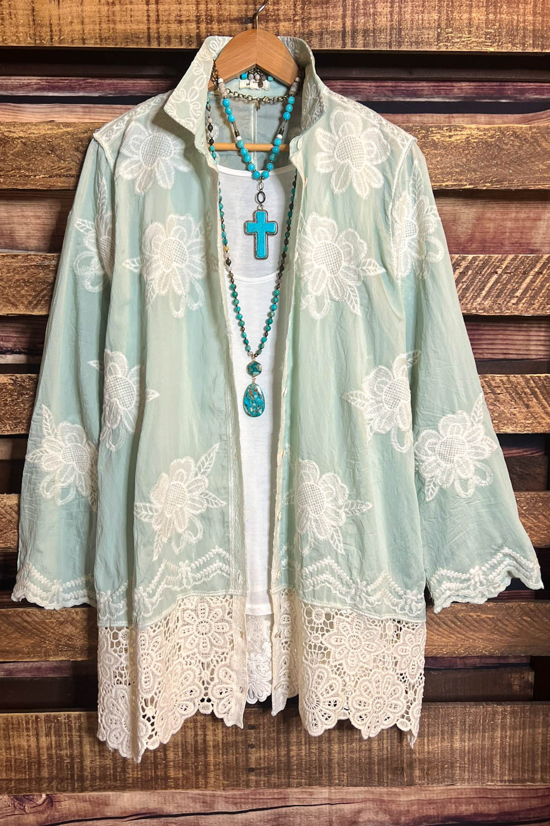 True Love Shirt Tunic in Light Green