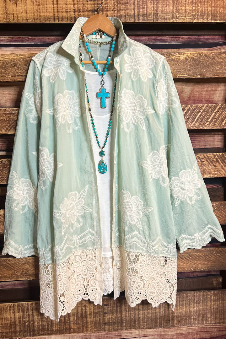 True Love Shirt Tunic in Light Green
