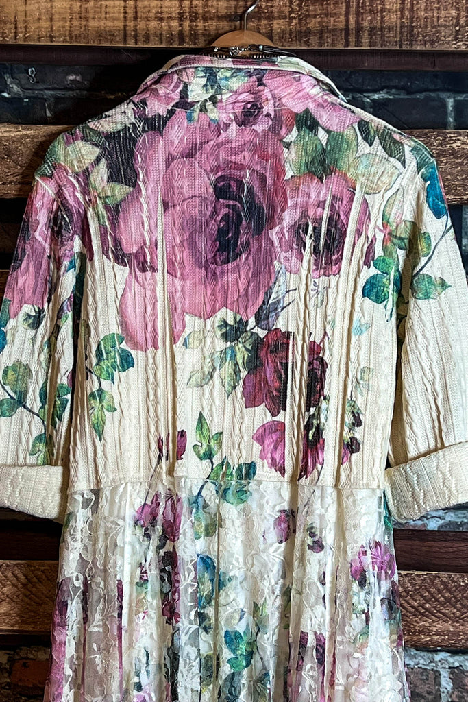 Beautiful Floral Embellished Lace  Cardi Jacket
