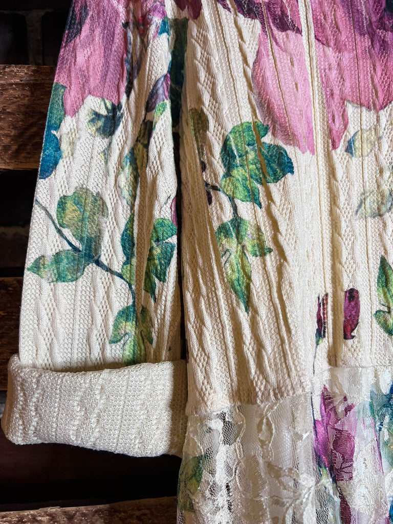 Beautiful Floral Embellished Lace  Cardi Jacket