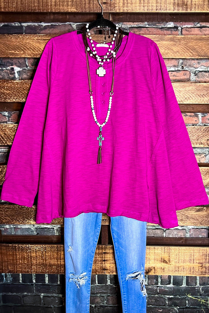 14-18 - 100% COTTON SHABBY TUNIC IN DRAGON FRUIT