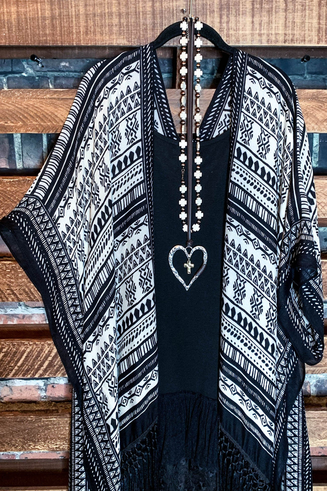 Peace And Joy Fringe Kimono