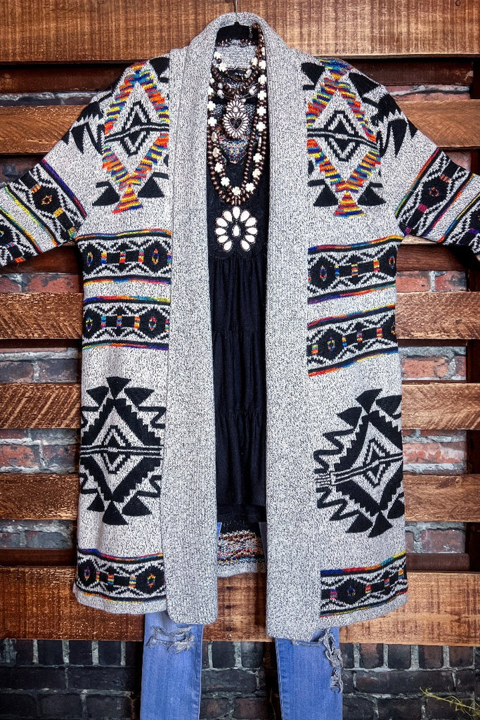 ROCKY MOUNTAINS BEAUTY SWEATER CARDIGAN MULTI-COLOR