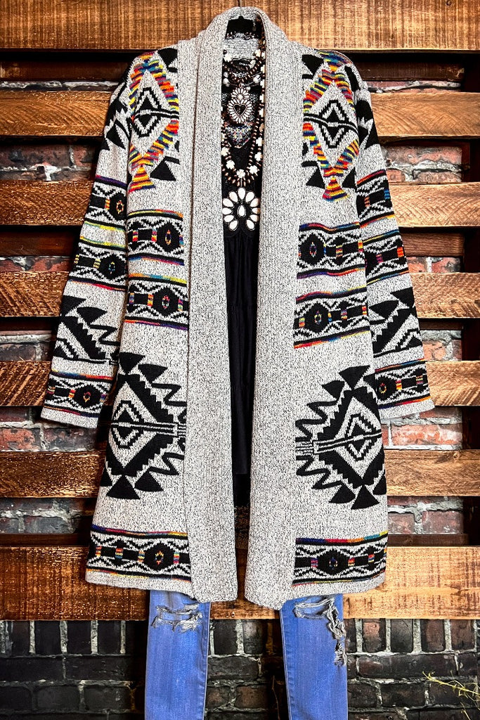 ROCKY MOUNTAINS BEAUTY SWEATER CARDIGAN MULTI-COLOR