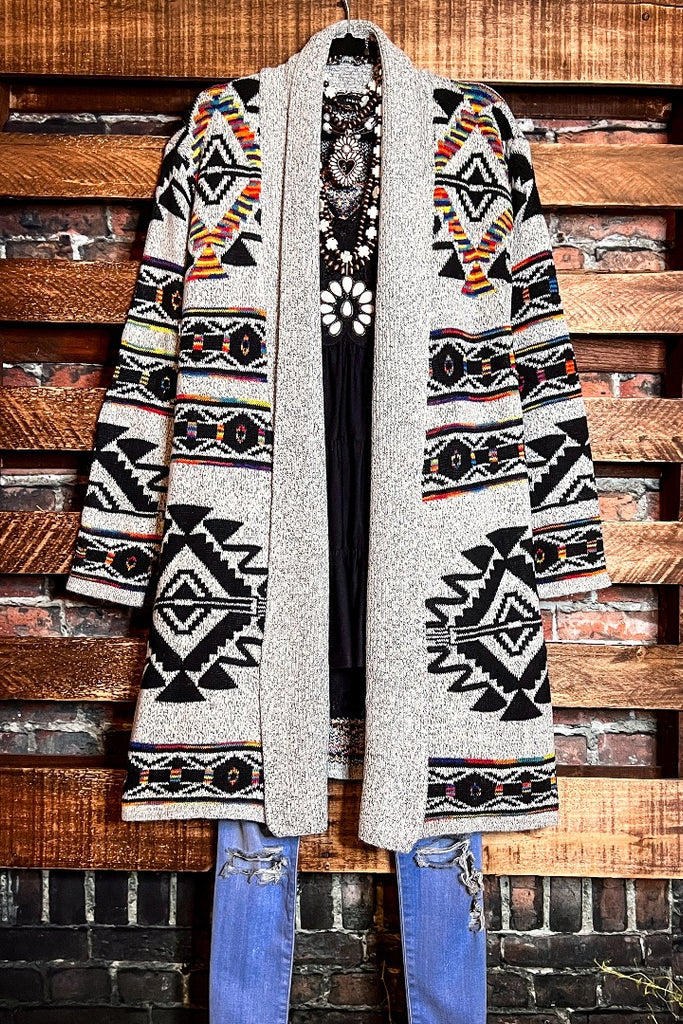 ROCKY MOUNTAINS BEAUTY SWEATER CARDIGAN MULTI-COLOR