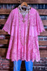 A FAIRYTALE PRETTY UNIQUE SUMMER PINK 100% COTTON CROCHET LACE