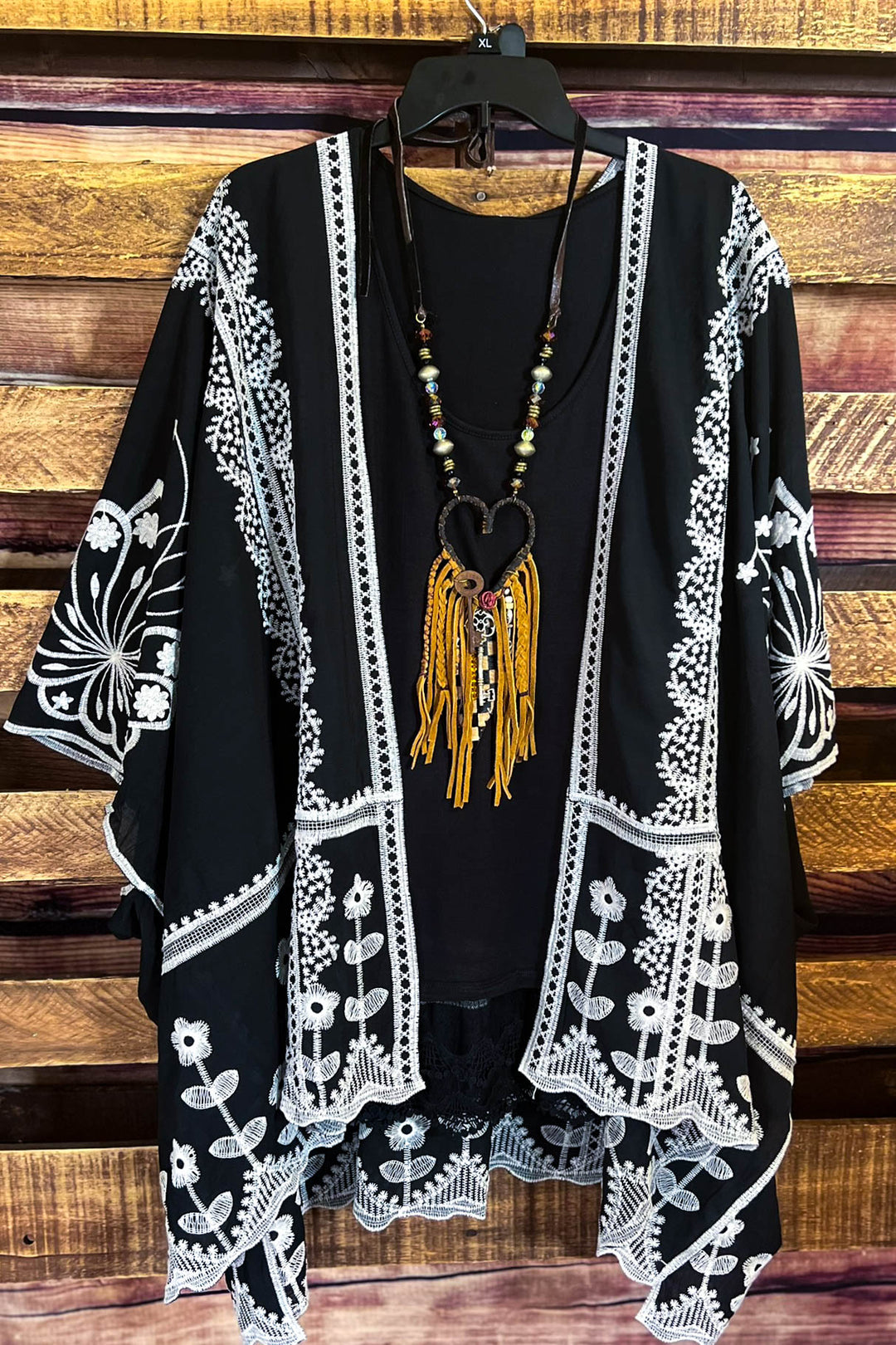 Precious Love Embroidered Oversized Duster Kimono
