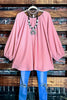 YOU FOUND MY HEART VINTAGE PINK MAUVE BLOUSE