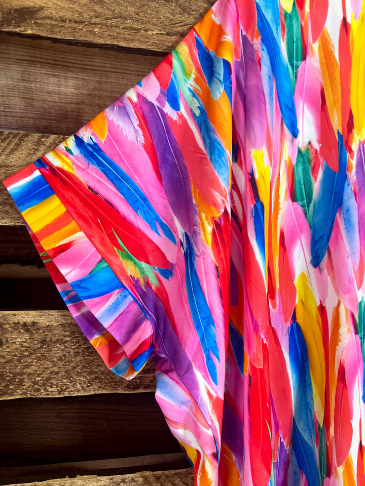 Color The World With Love Feather Multi-Color Tunic