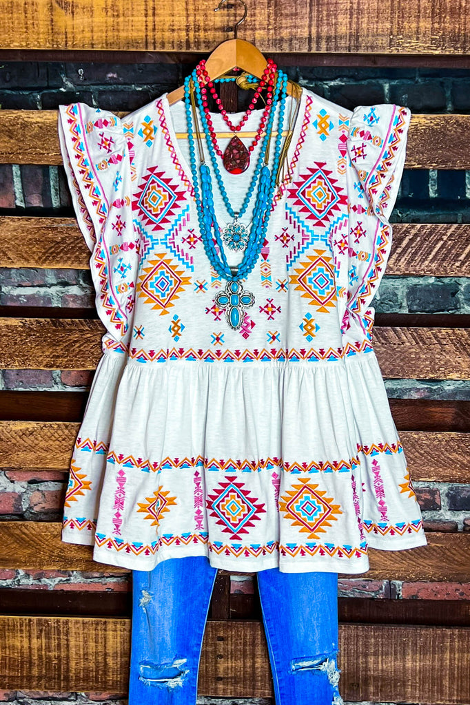 Best Western Pretty Embroidered Tunic-----Sale