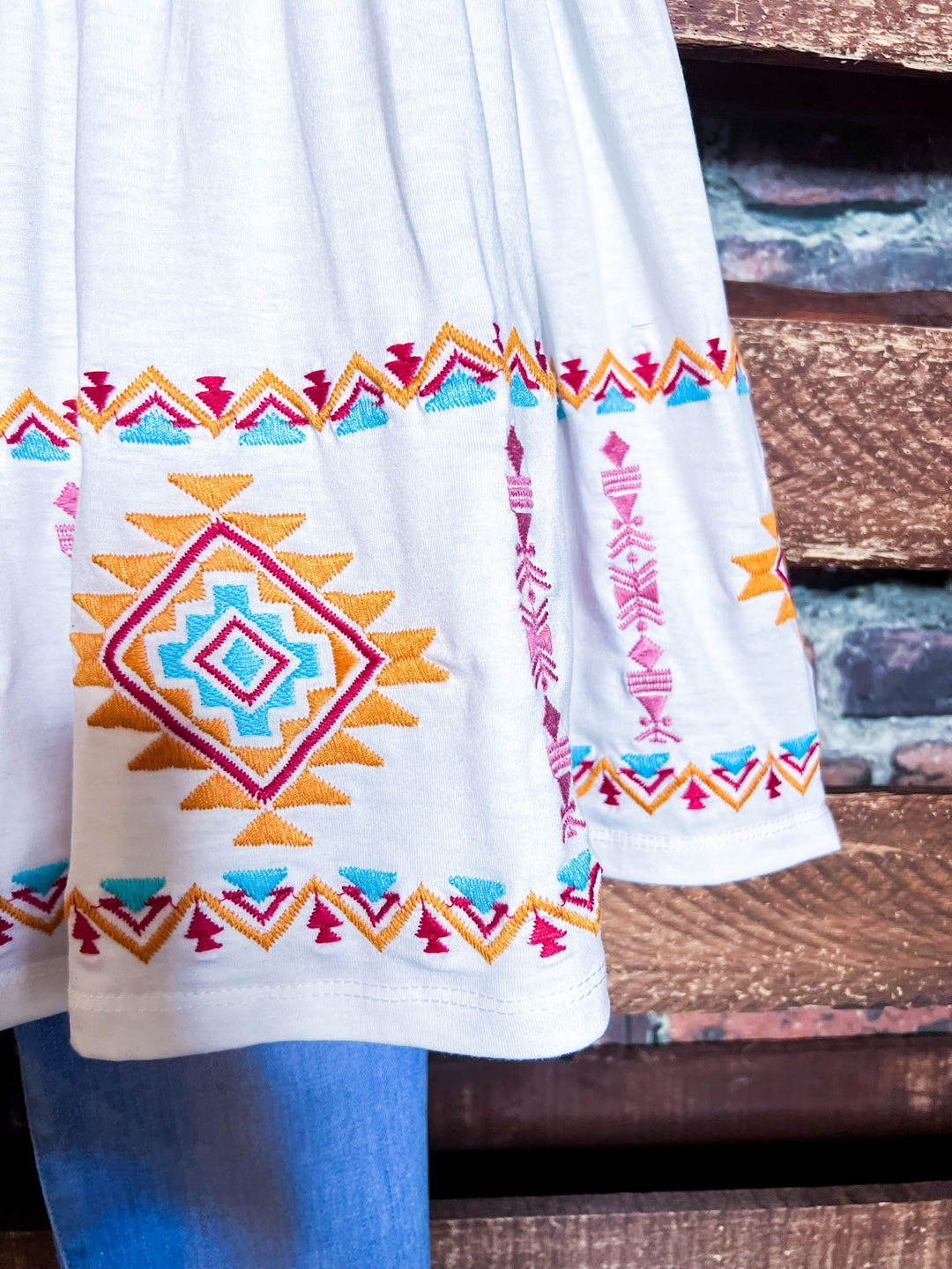 MY HEART IS YOURS IVORY & MULTI COLOR EMBROIDERED BLOUSE-----------SALE