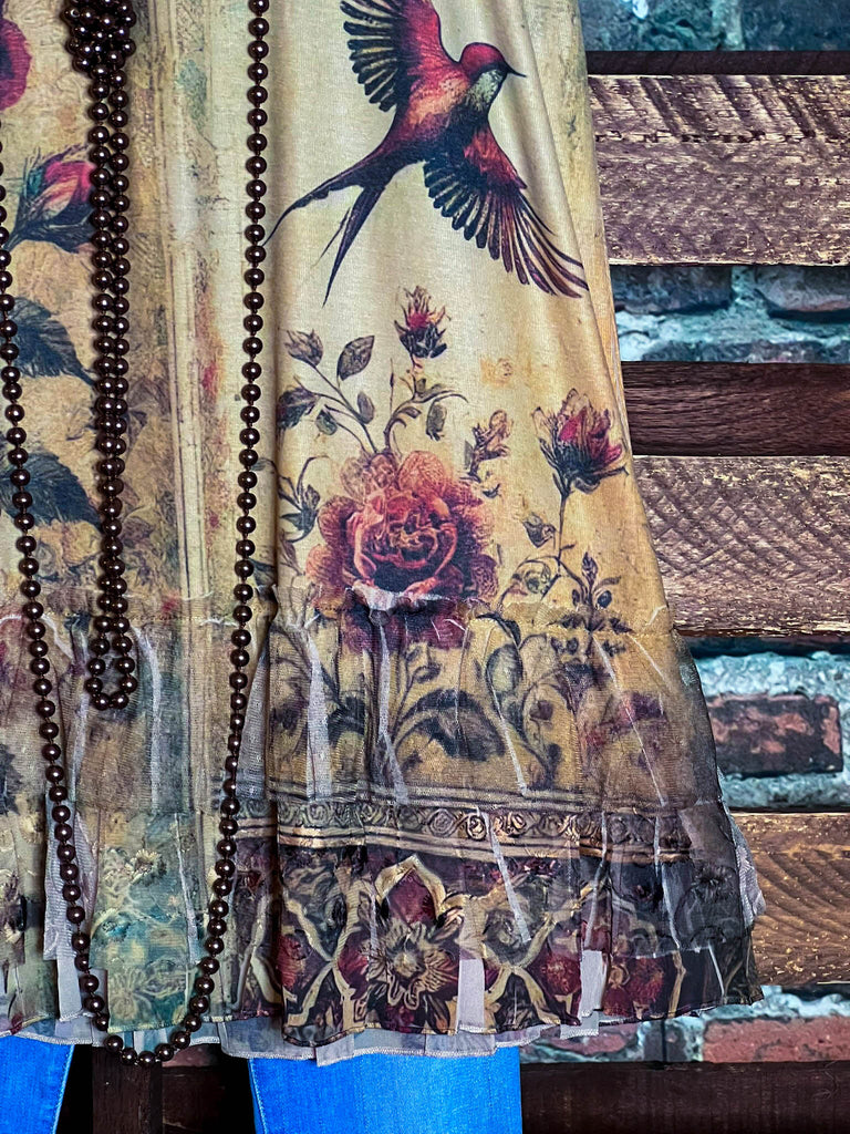 BEAUTY OF THE ROSES BOHO LACE LAYERED TOP