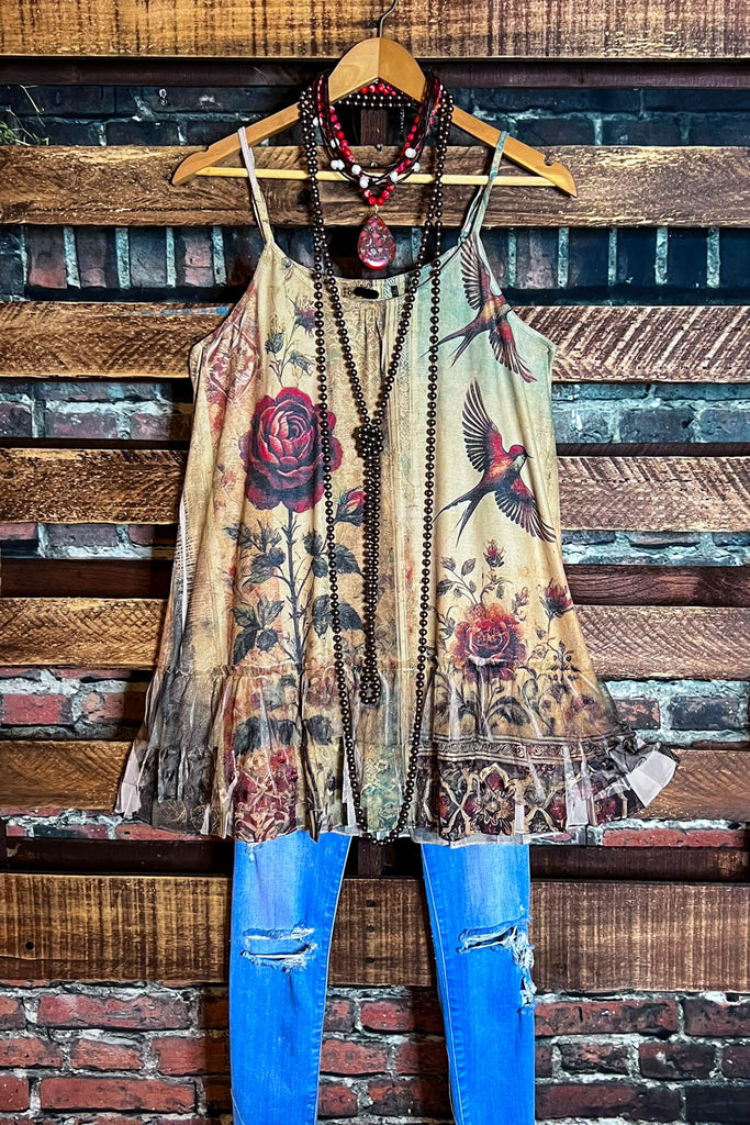 BEAUTY OF THE ROSES BOHO LACE LAYERED TOP