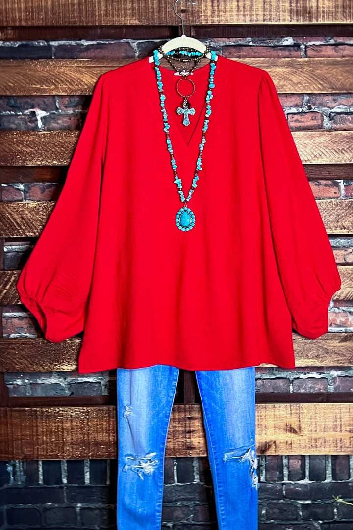 24-26 SIZE -RADIANCE RED TOP ---------SALE