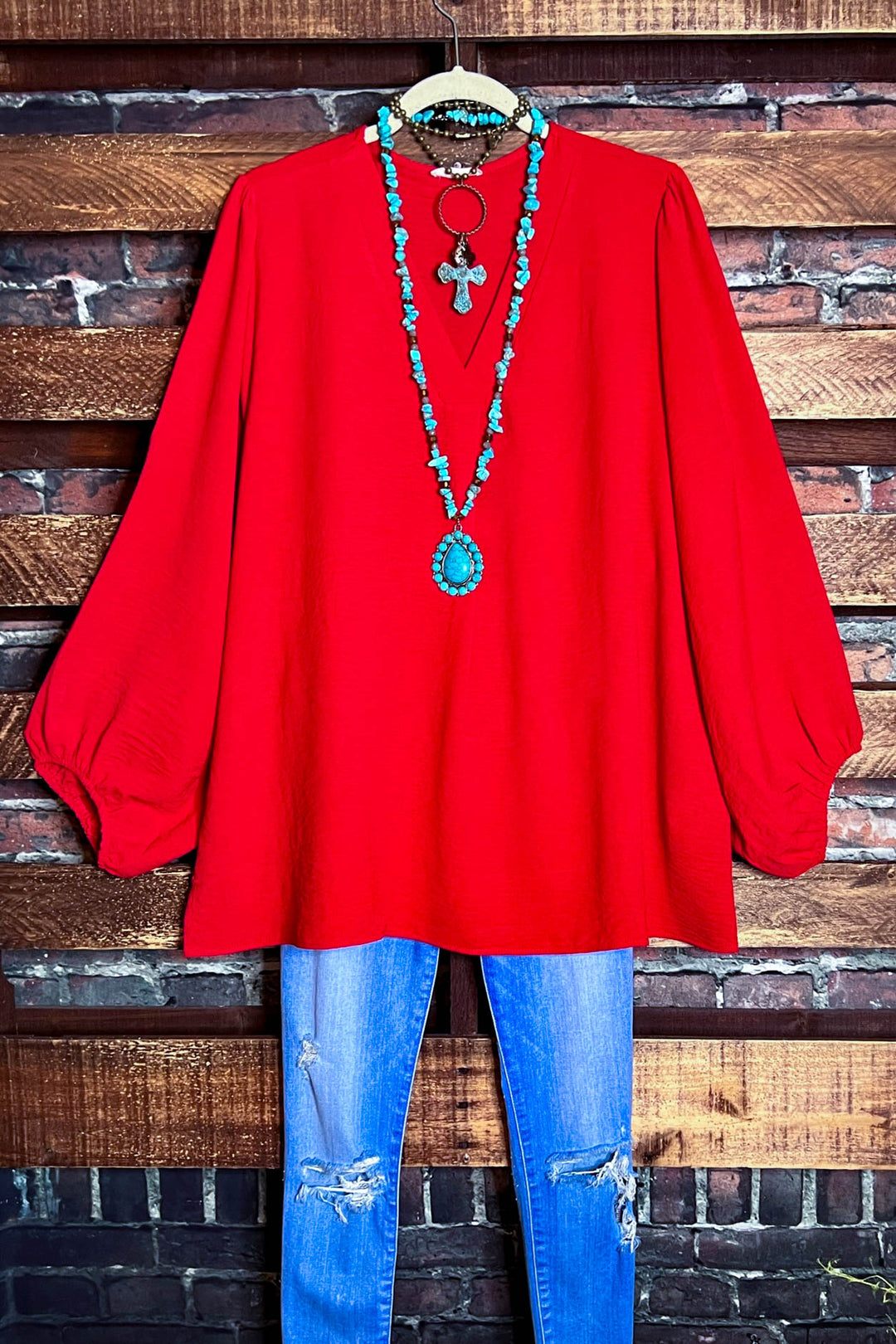 24-26 SIZE -RADIANCE RED TOP ---------SALE