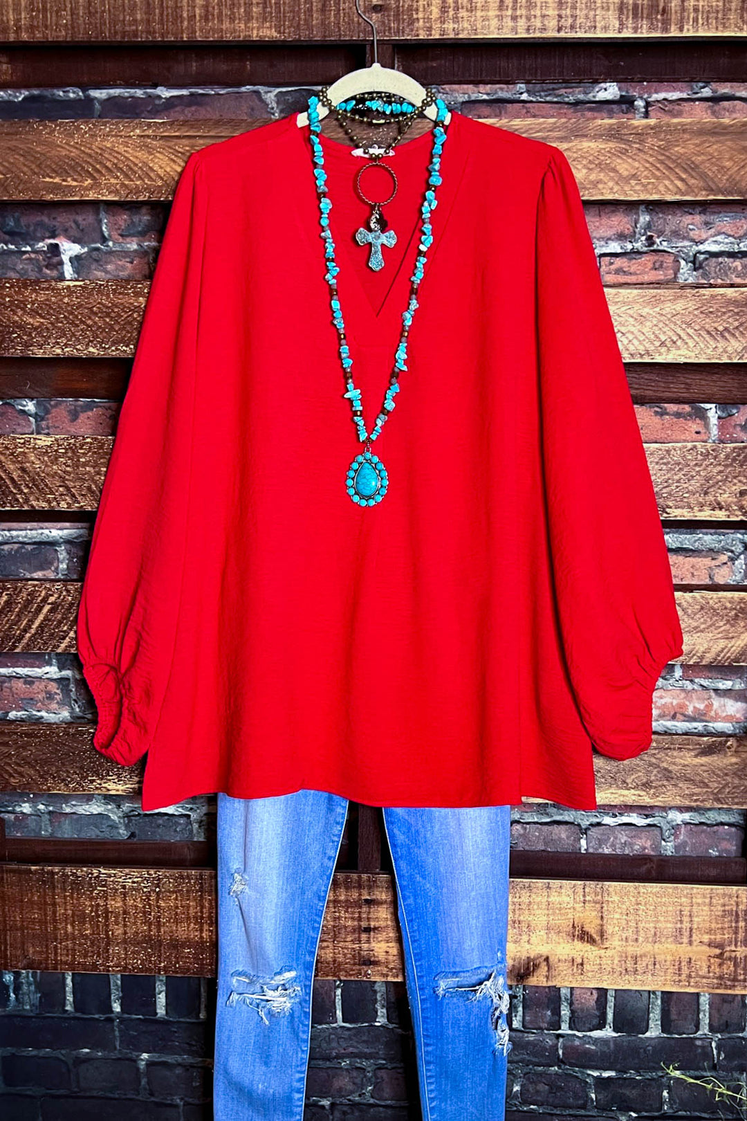 24-26 SIZE -RADIANCE RED TOP ---------SALE