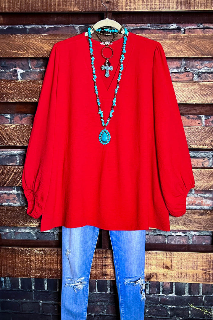 24-26 SIZE -RADIANCE RED TOP ---------SALE