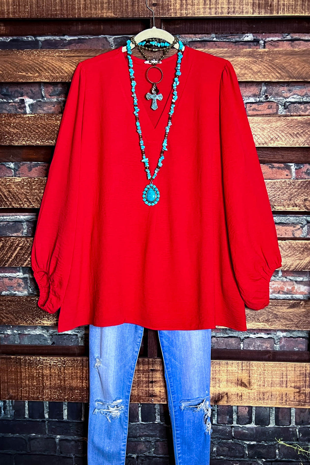24-26 SIZE -RADIANCE RED TOP ---------SALE