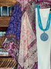 SWEET NOSTALGIA VELVET PINK PURPLE AND MULTI-COLOR KIMONO