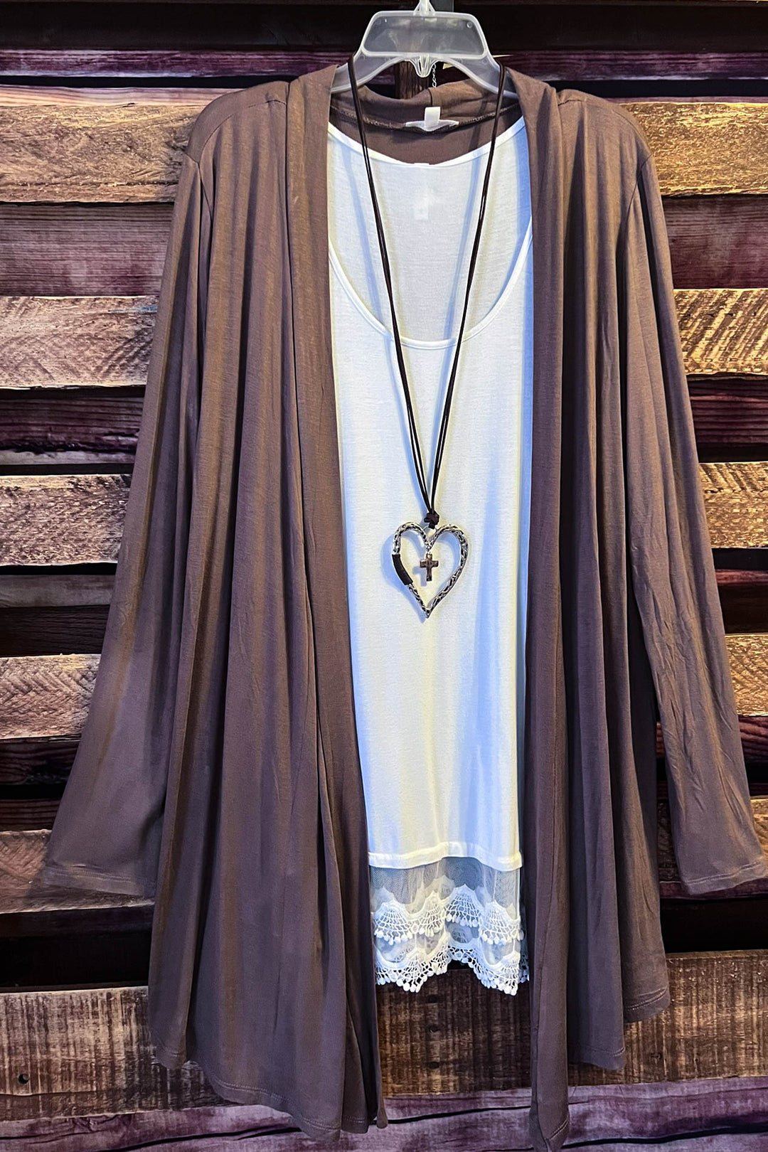 ESSENTIAL ULTRA SOFT OVERSIZED CARDIGAN IN BROWN