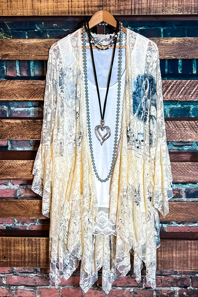 In The Best Way Lace Cardigan in Beige