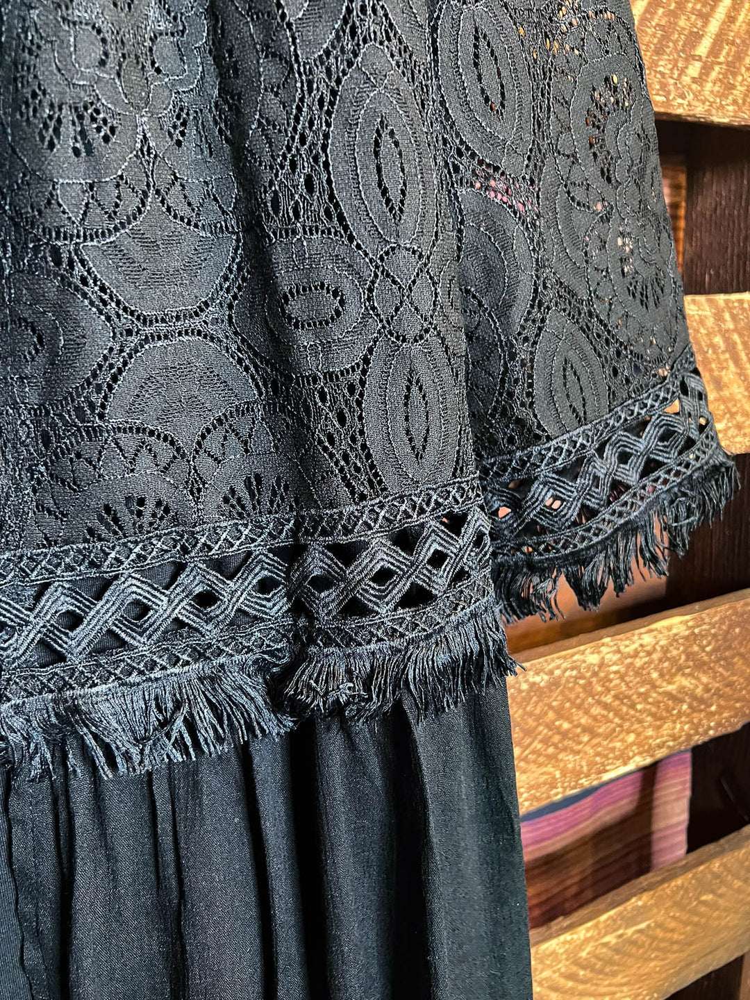 VINTAGE LACE CARDIGAN IN BLACK----------SALE