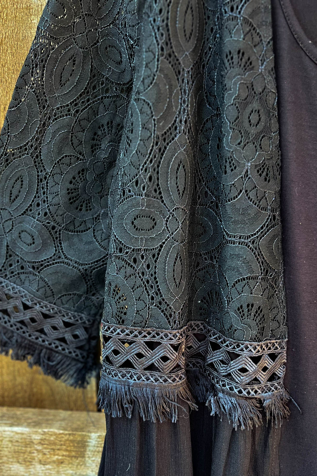 VINTAGE LACE CARDIGAN IN BLACK----------SALE