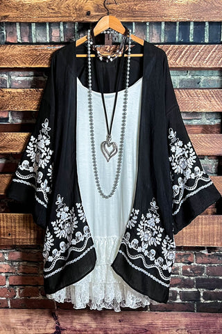 Like a Love Song Vintage-Inspired Lace Cardigan in Beige Turquoise