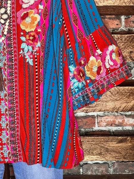 16-18 SIZE -FLORAL EMBROIDERED BLOUSE 16-18 SIZE-----------SALE