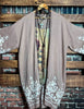 OUR ORIGINAL LOVE BOHO GAUZE FLORAL EMBROIDERED KIMONO IN MOCHA