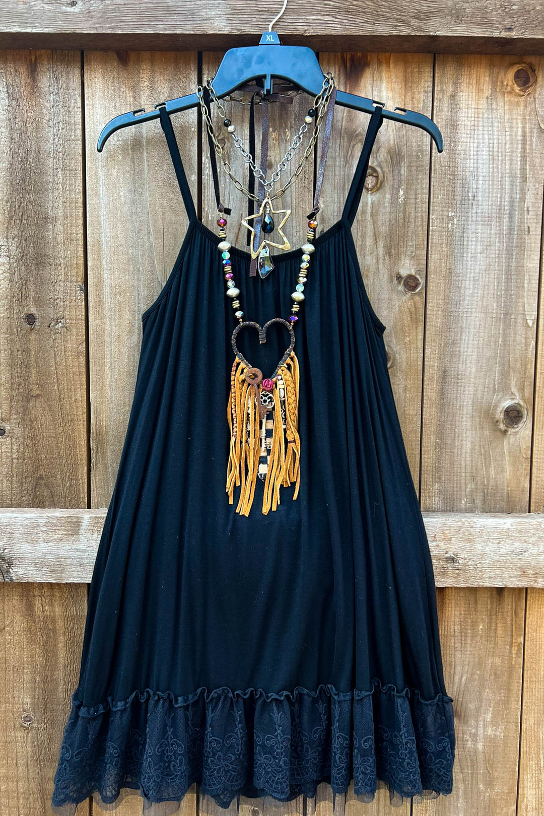 SO THIS IS LOVE LACE SLIP DRESS EXTENDER IN BLACK