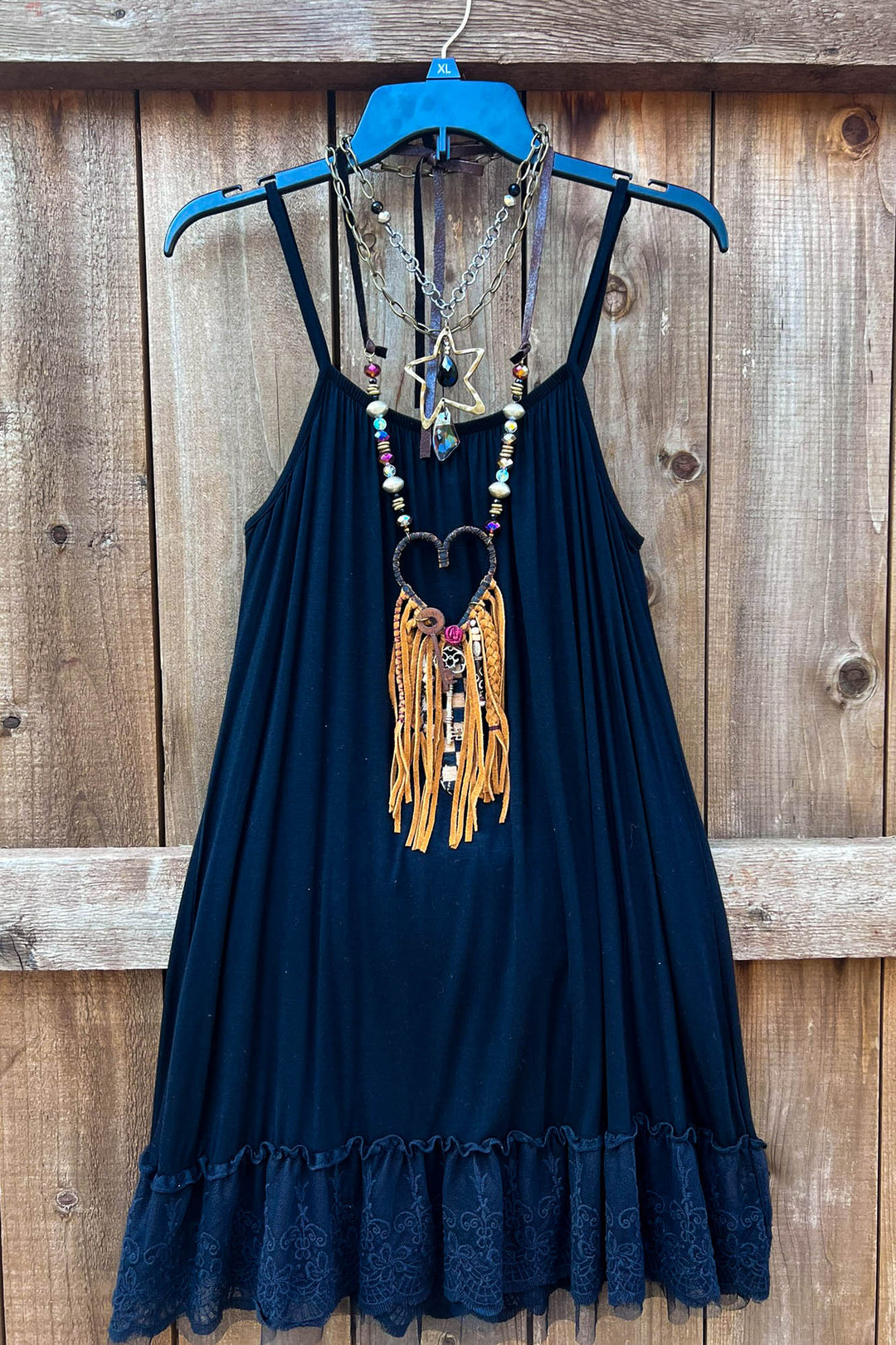 SO THIS IS LOVE LACE SLIP DRESS EXTENDER IN BLACK
