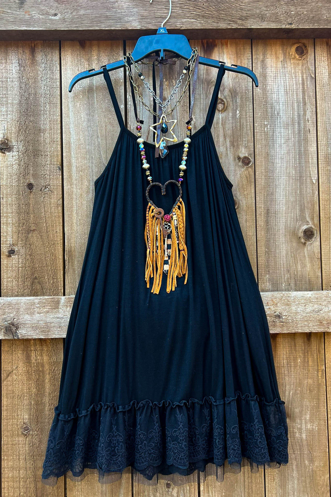 SO THIS IS LOVE LACE SLIP DRESS EXTENDER IN BLACK