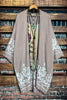 OUR ORIGINAL LOVE BOHO GAUZE FLORAL EMBROIDERED KIMONO IN MOCHA