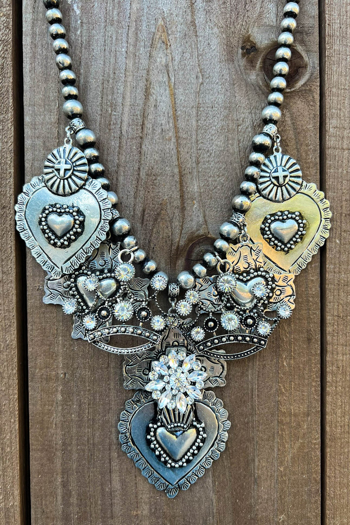 Gypsy Queen Vintage Necklace -  Silver Plate Overlay