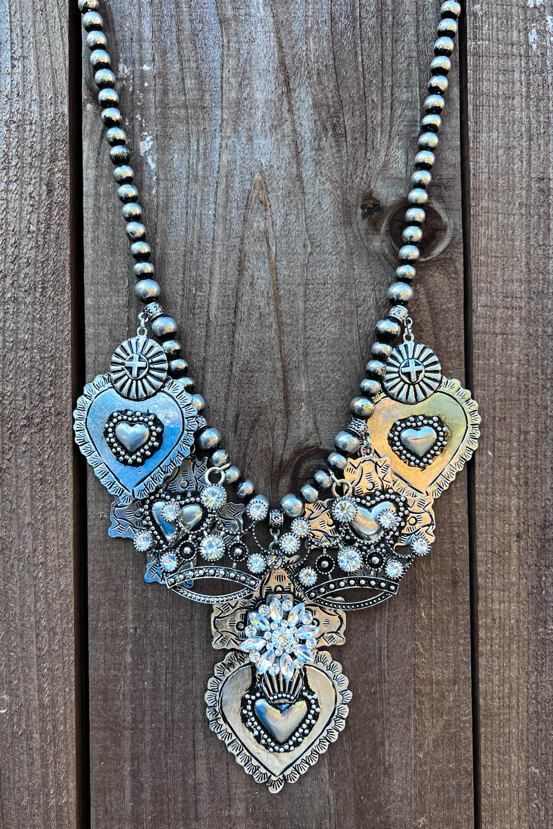 Gypsy Queen Vintage Necklace -  Silver Plate Overlay