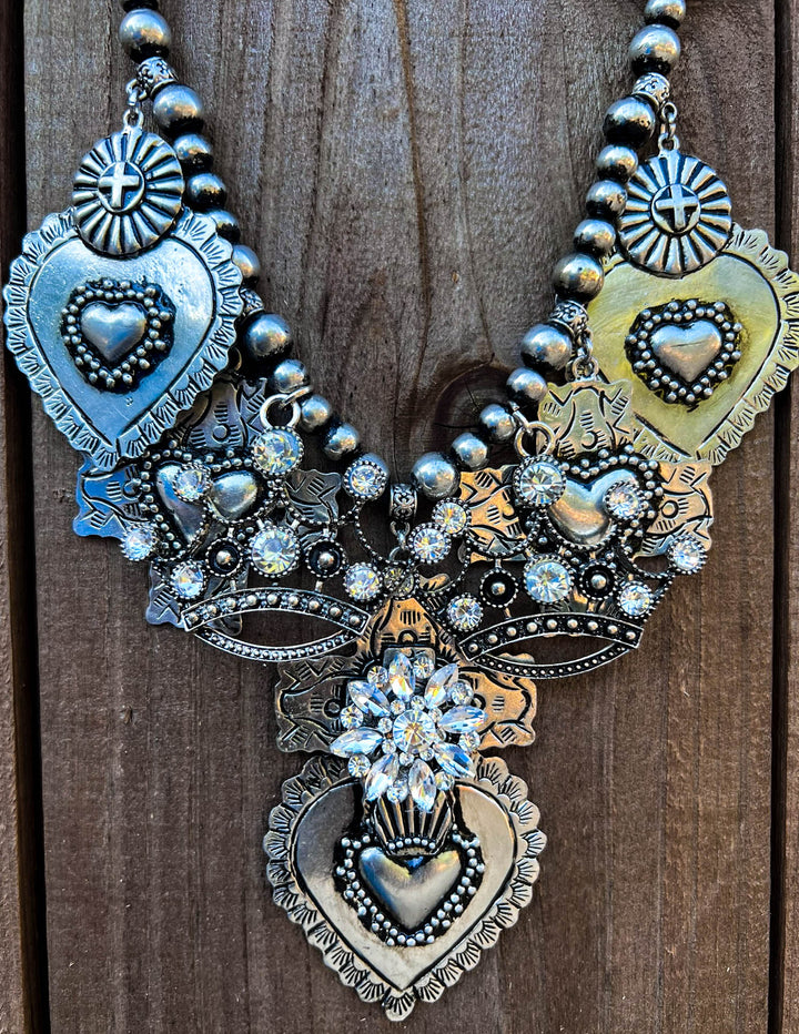 Gypsy Queen Vintage Necklace -  Silver Plate Overlay