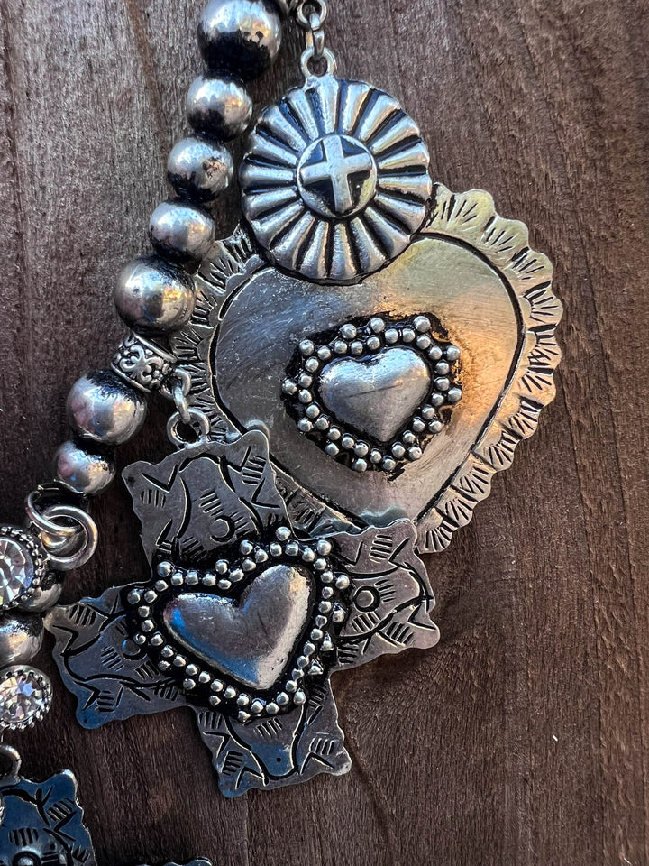 Gypsy Queen Vintage Necklace -  Silver Plate Overlay