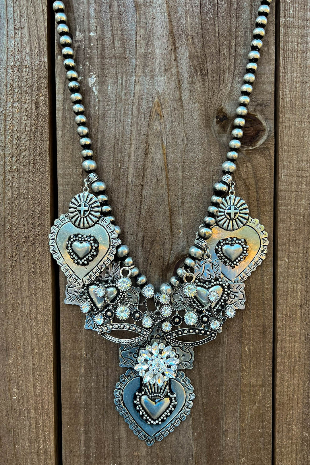 Gypsy Queen Vintage Necklace -  Silver Plate Overlay