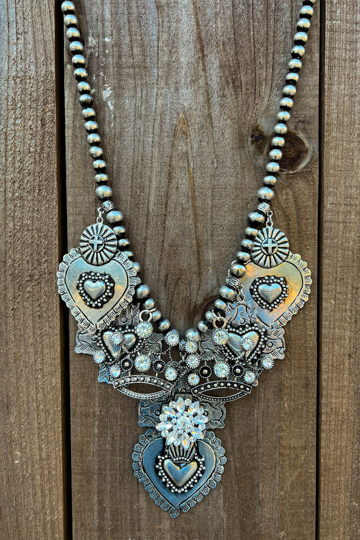Gypsy Queen Vintage Necklace -  Silver Plate Overlay