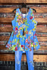 14-20 SIZE - A FRESH START BLUE FLORAL BABYDOLL TOP ----------- SALE